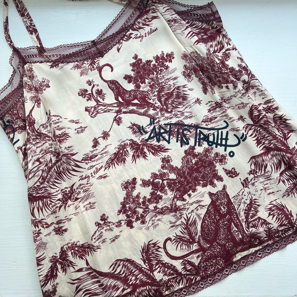 🌟Zadig & Voltaire Toile graphic printed Cami